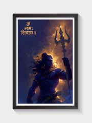 Bhagwan Shiva Wall Frame with Om Namah Shivaya | Spiritual Wall Art for Home, Meditation & Office