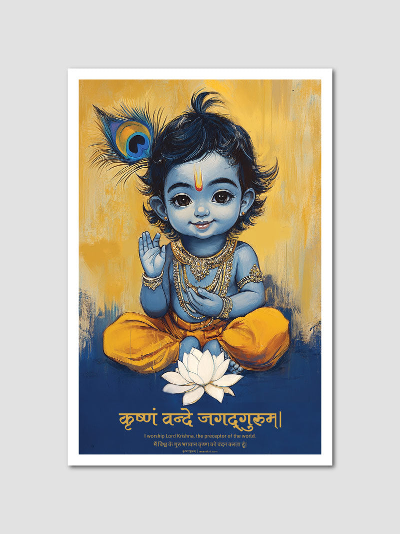 Bal Krishna Poster – Divine Innocence & Wisdom