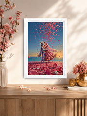 Radha Krishna Wall Frame | Divine Love Spiritual Wall Art for Home Decor & Gifting