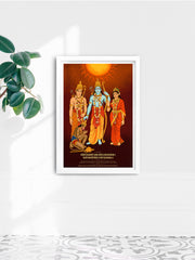 Ram Darbar Wall Frame - Divine Artwork with Ram, Lakshman, Sita, and Hanuman