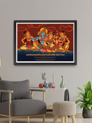 Shri Krishna Kerala Mural Art Frame – Divine Melody