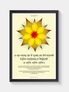 Shanti Mantra Sanskrit Shloka Frame Frames - ReSanskrit