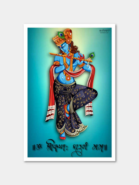 Shree Krishna Poster Posters - ReSanskrit